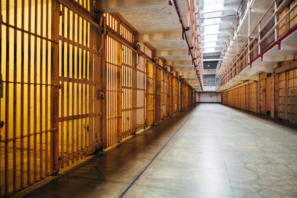 Cell block in Alcatraz