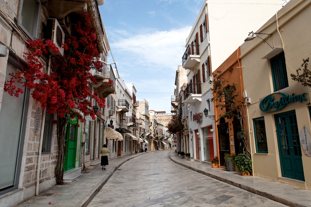Eine typische Gasse in Ermoupoli