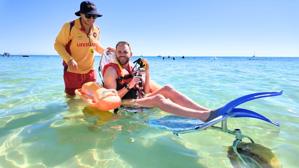 Shane Hryhorec at the Great Barrier Reef in Australia