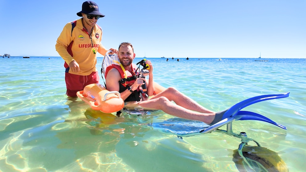 Shane Hryhorec am Great Barrier Reef in Australien