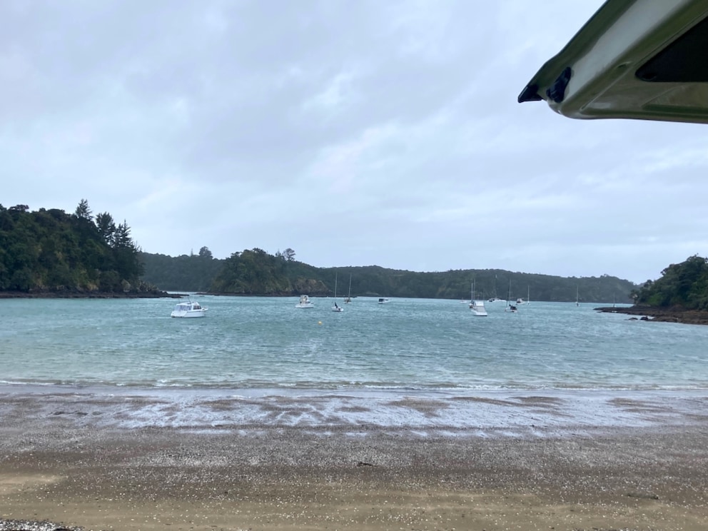 View of a bay in New Zealand