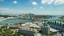 Das neue Singapore Oceanarium öffnet am 23. Juli auf der Insel Sentosa und ist dreimal so groß wie sein Vorgänger. Im Foto handelt es sich um das Gebäude mit dem roten Dach am Wasser.