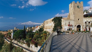 Von Taormina aus hat man einen fantastischen Blick auf den Vulkan Ätna