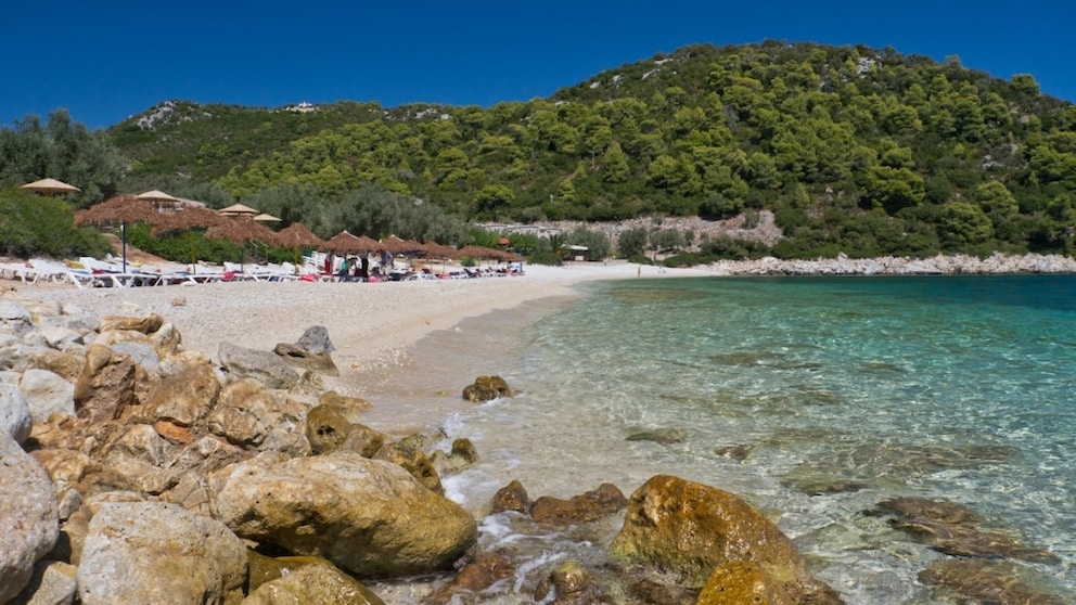 Around the island of Alonissos is the largest national park in the Mediterranean
