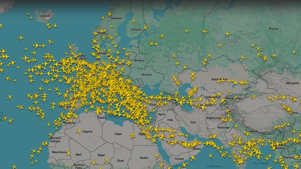 Der Luftraum über Israel und dem Iran ist gesperrt