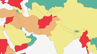 Der Nahe Osten, Zentral- und Südasien im Global Peace Index