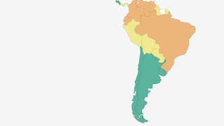 Südamerika im Global Peace Index 2025