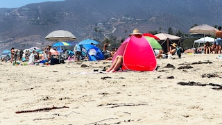 Strandbesucher beim Beach Sprawling