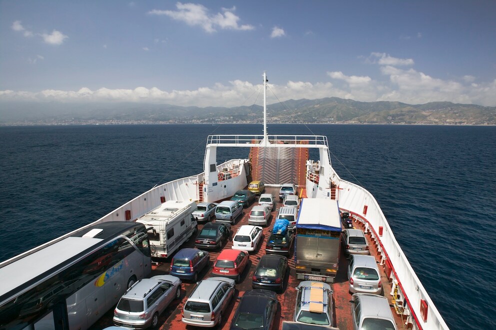 This car ferry was needed before the suspension bridge to Sicily