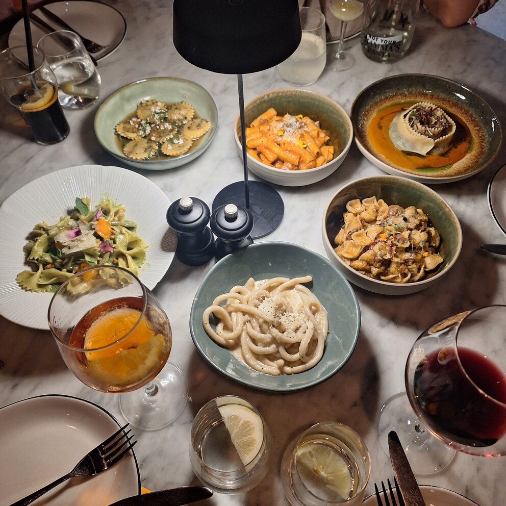A lavishly set table