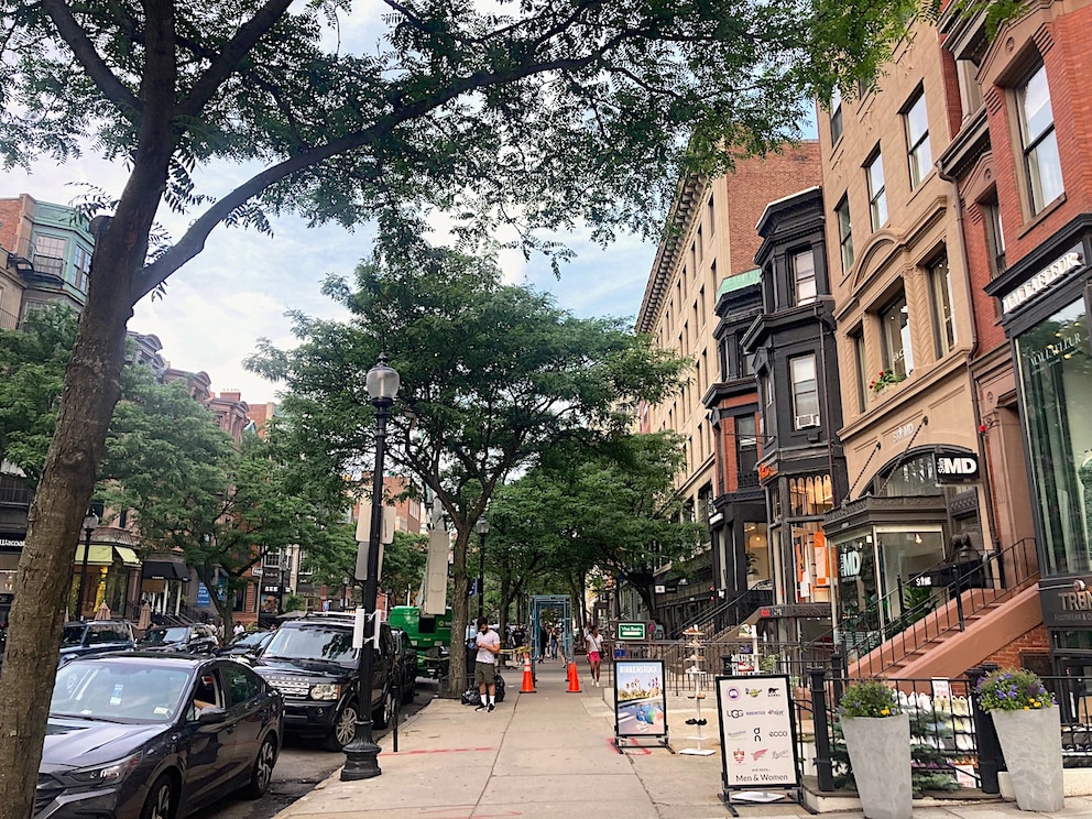 Die Newbury Street in Boston