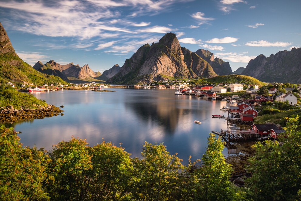 The Norwegian village of Reine in the Lofoten Islands