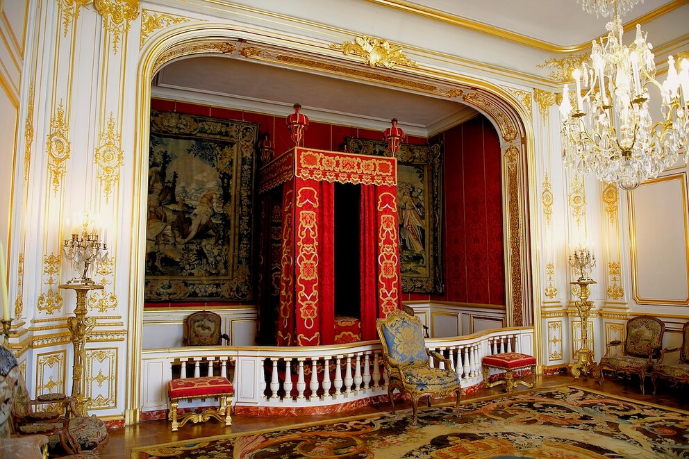 View into the ceremonial hall of the castle