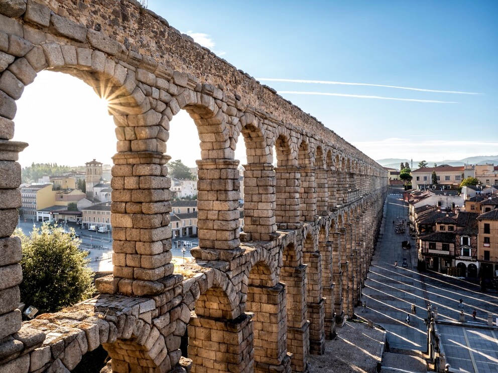 Impressive: the aqueduct in Segovia