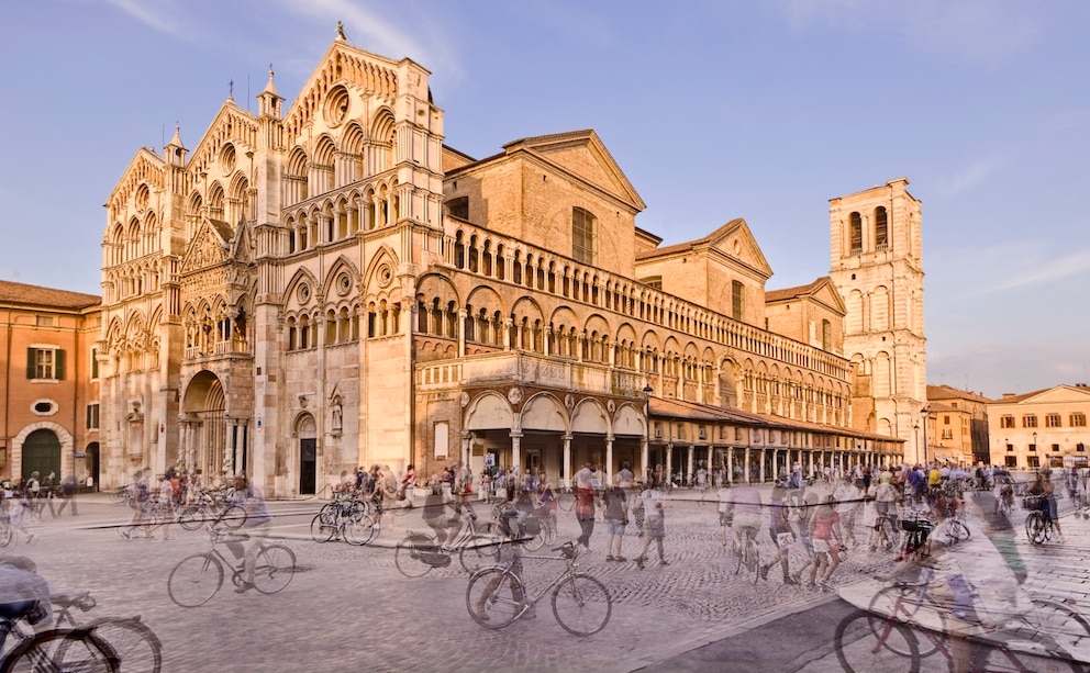 Ferrara gilt als eine der fahrradfreundlichsten St&auml;dte Italiens