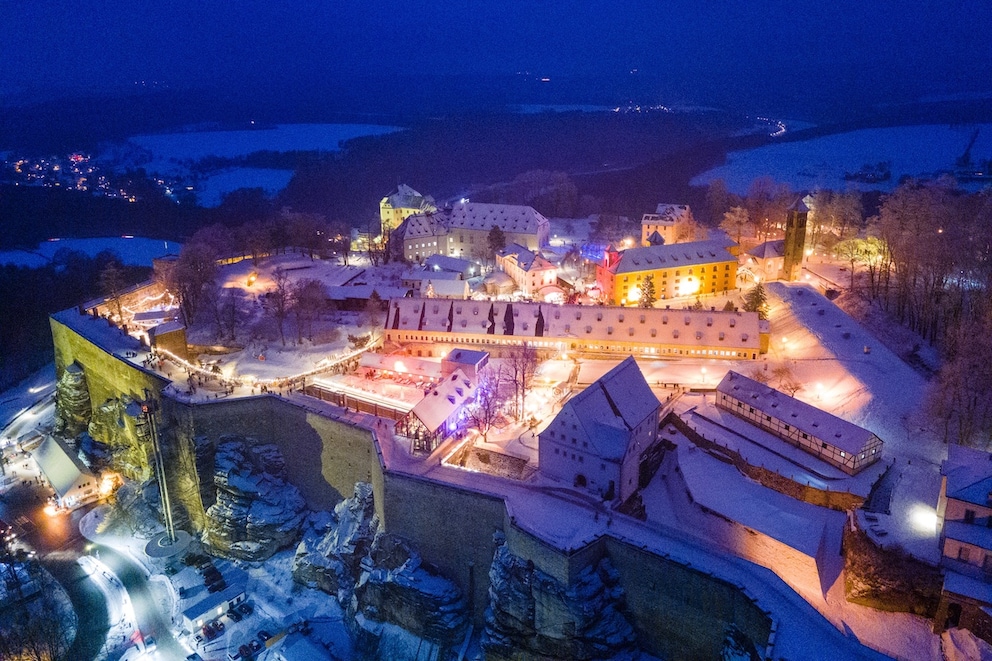 Well attended: The Christmas market at Königstein Fortress attracts many visitors