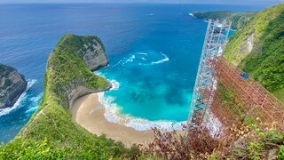 T-Rex Felsen Bali illegales Bauprojekt