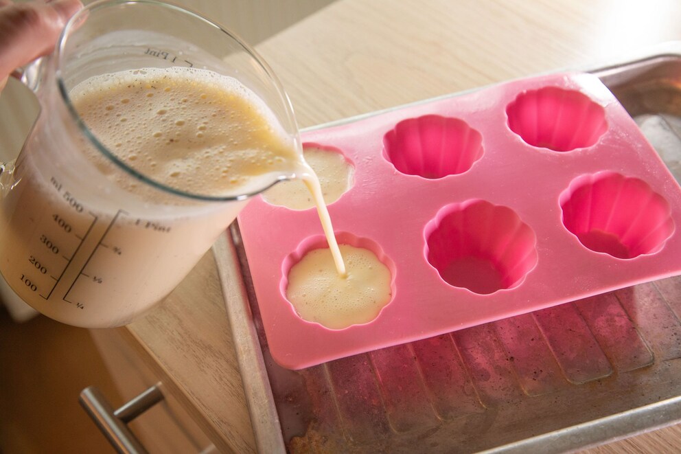 Vanilla Panna Cotta in silicone mold