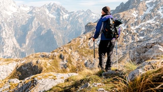 Wandern Berge Frühwinter