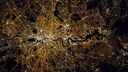 London von oben bei Nacht