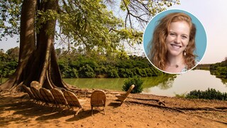 Flussblick auf den Gambia-River vom Camp, in dem unsere Autorin übernachtet hat