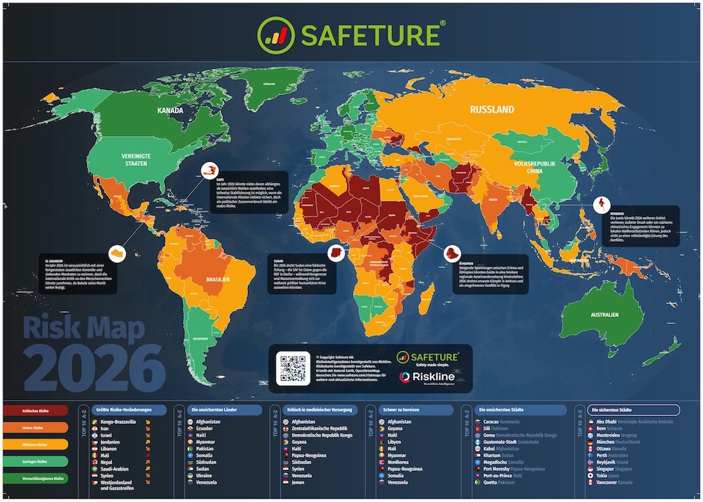 The Un Safest Cities In The World For Travelers Safeture Risk Map 2026 1 
