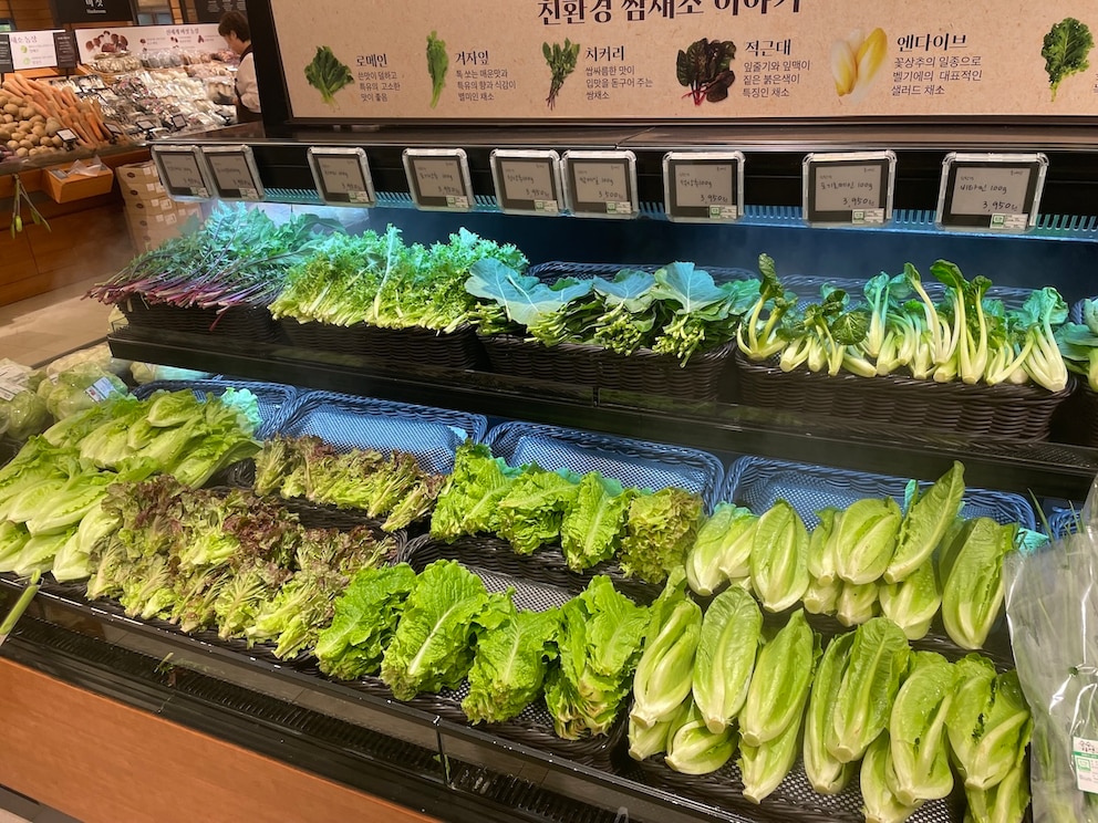 Ja, in S&uuml;dkorea werden im Supermarkt auch einzelne Salatbl&auml;tter verkauft