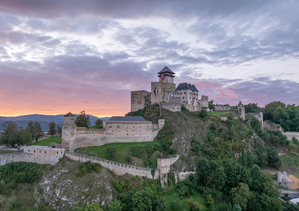 The medieval castle complex towers over the Slovakian Trencin.