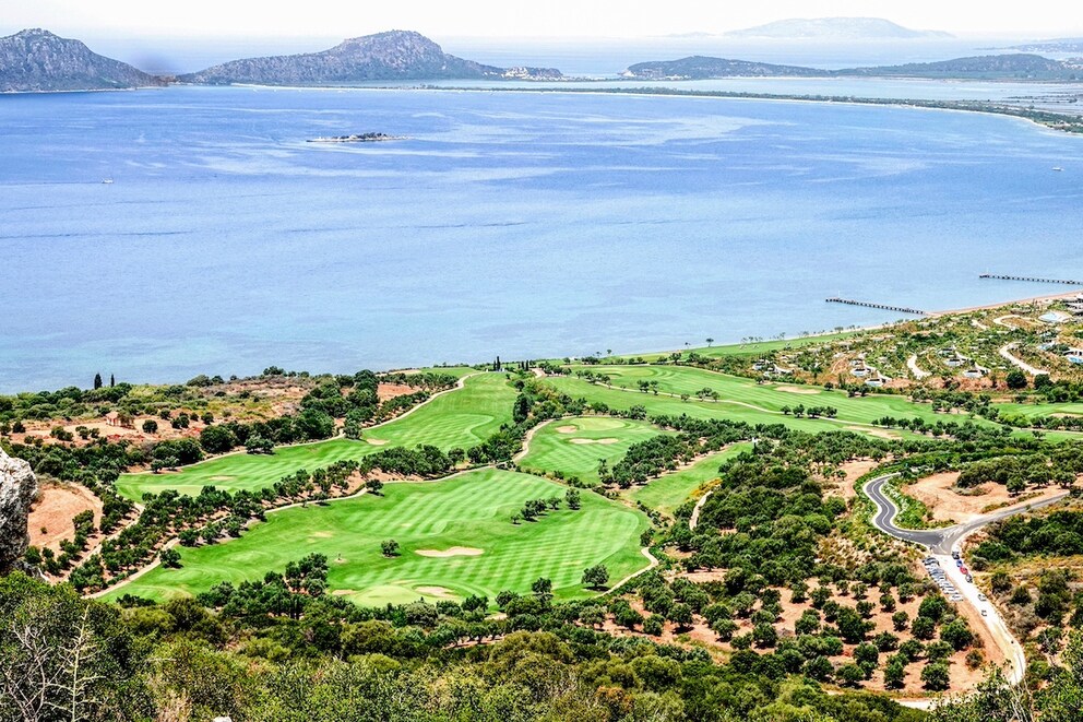 Golf courses with water views at Costa Navarino