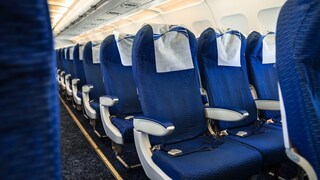 Flugzeug Sitze blau