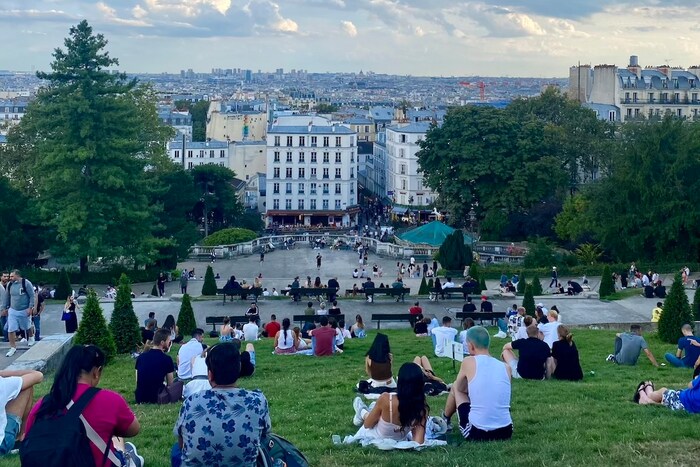 For sensational views over Parisian rooftops, you don't have to spend a lot–there are several options, like here at Sacré-Cœur