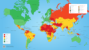 Die Risiko-Weltkarte (Risk Map) des Analyseunternehmens A3M zeigt, in welchen L&auml;ndern Reisende im Jahr 2026 gef&auml;hrdet sind &ndash; und wo nicht