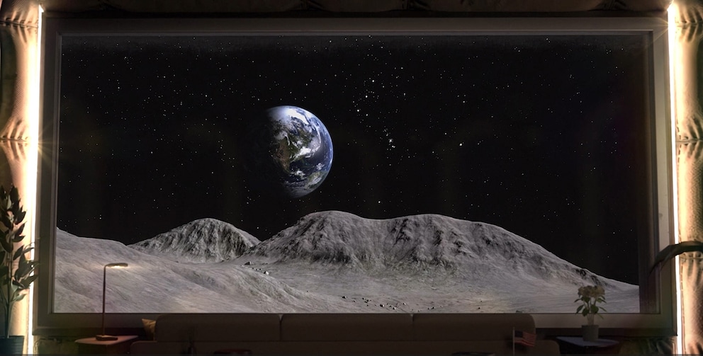 View from the moon hotel by Gru Space