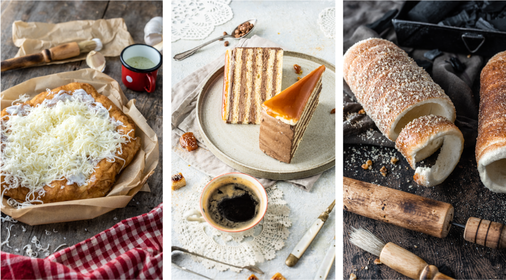 Lángos, Dobos-Torte und Kürtőskalács stehen für die Vielfalt der ungarischen Küche zwischen Streetfood und Kaffeehauskultur