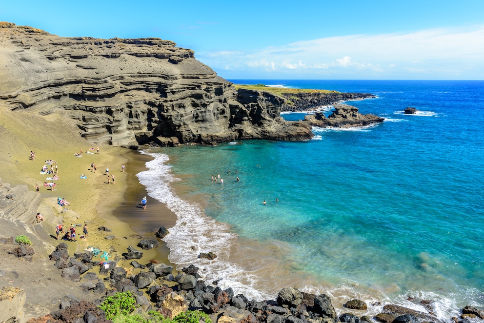 Der Papakōlea-Strand auf Hawaiis Big Island