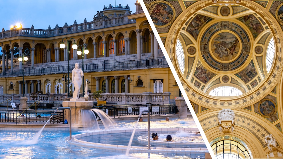 Zwischen historischer Architektur und dampfenden Wasser bietet das Széchenyi-Thermalbad Erholung mit Budapests Badekultur