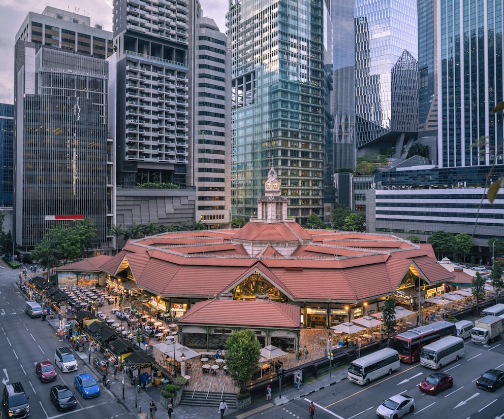 A typical food court in Singapore