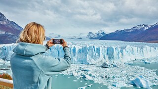 Der Perito-Moreno-Gletscher befindet sich in Patagonien im Südwesten Argentiniens