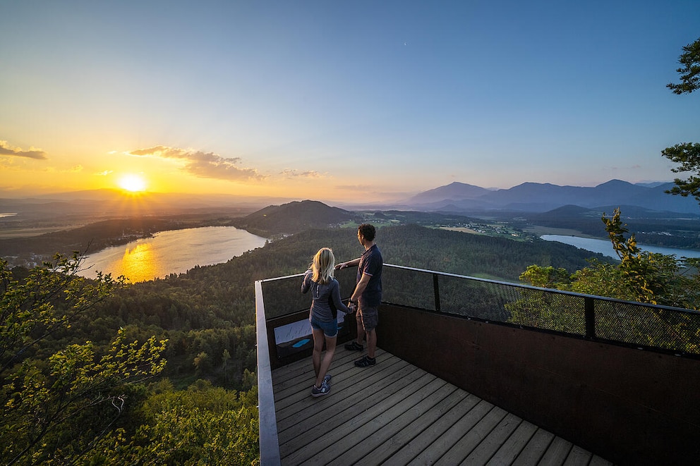 Wenn die Sonne über dem Klopeiner See untergeht, zeigt sich Kärnten von seiner schönsten Seite