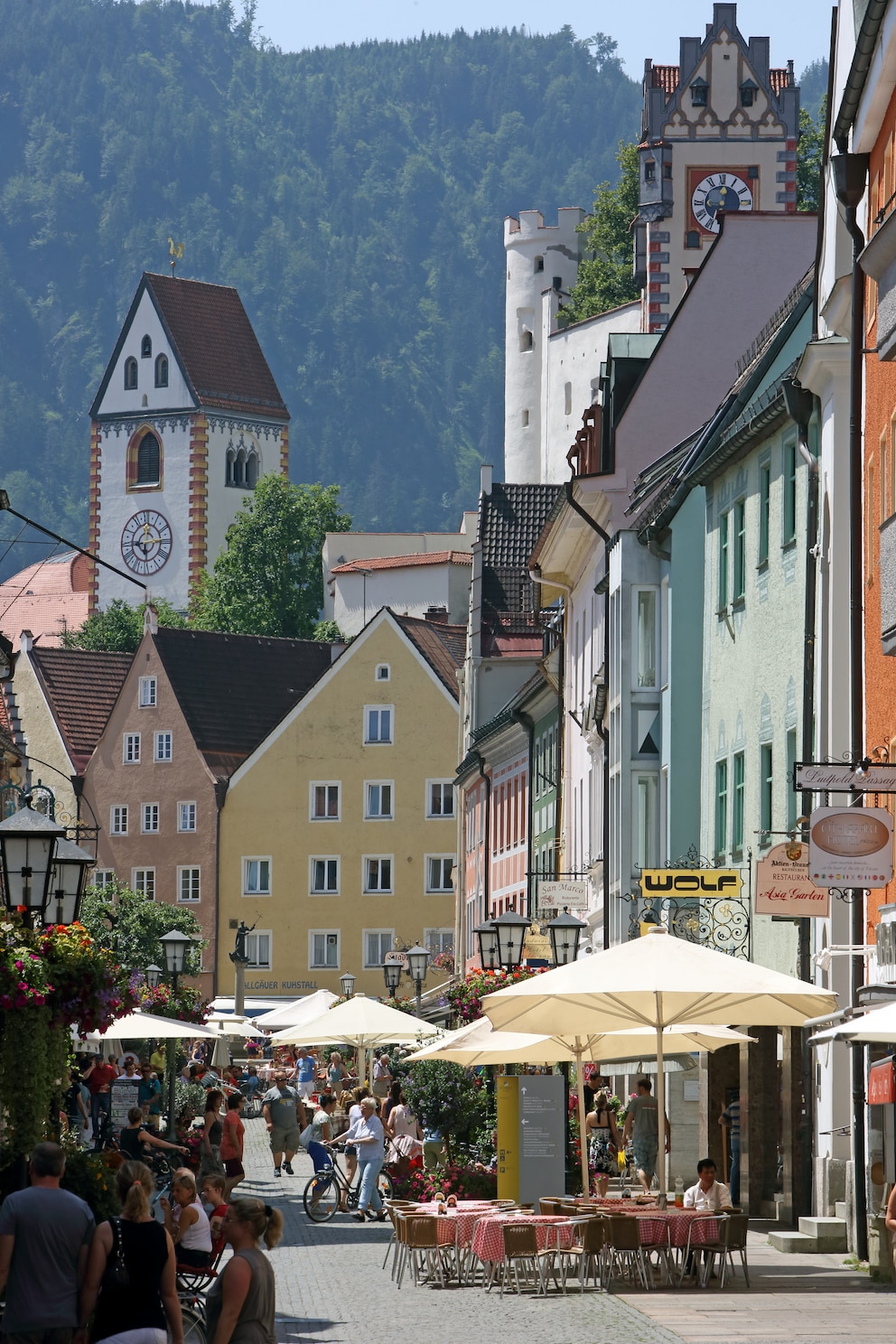 Direkter Blick auf das Hohe Schloss in F&uuml;ssen