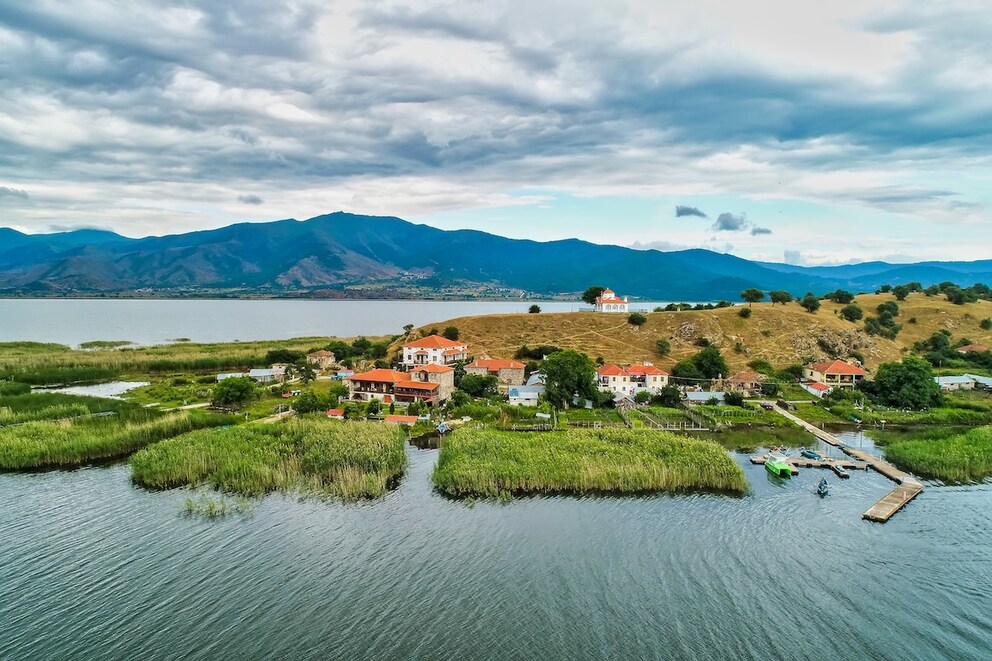 Lake Prespa Agios Achillios Island Greece