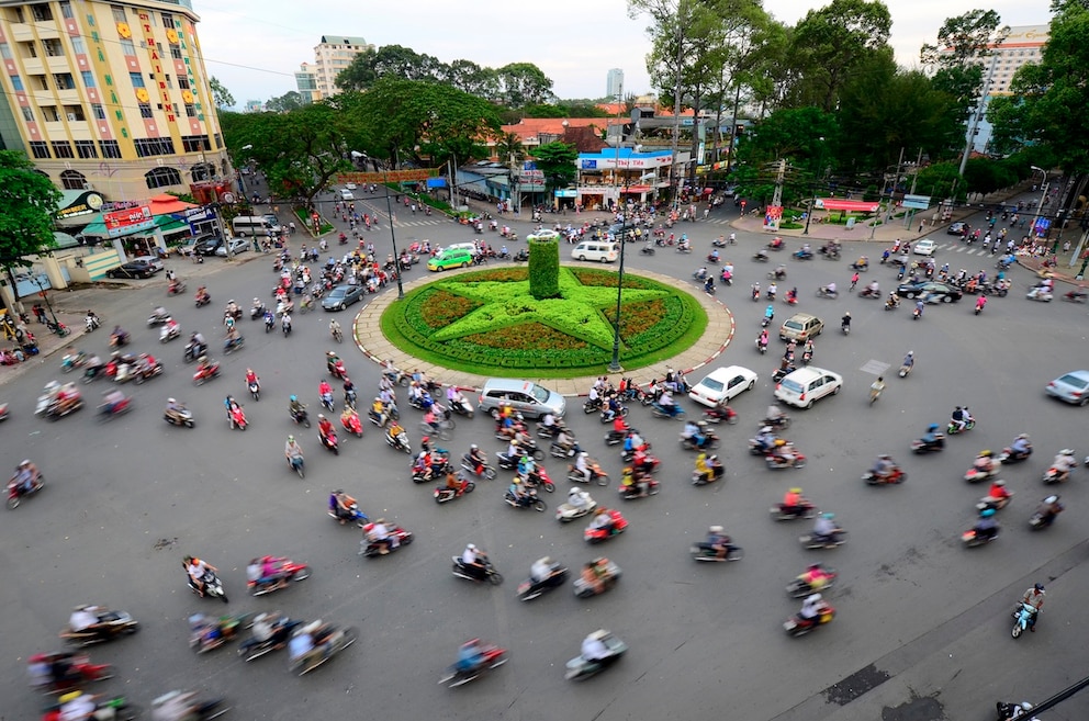 Ein irgendwie geordnetes Verkehrschaos in Ho-Chi-Minh-Stadt