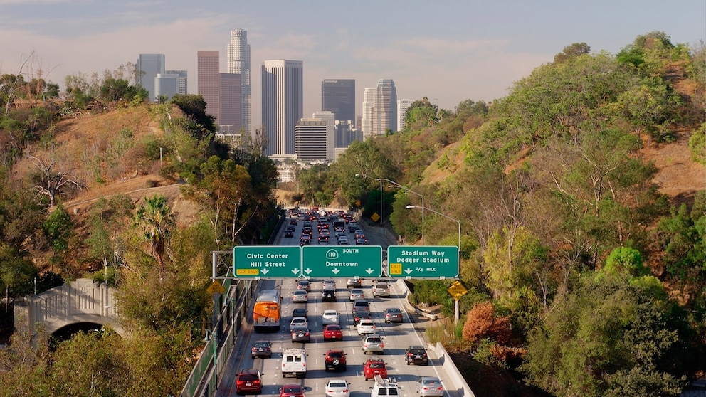 Auf den Stra&szlig;en von Los Angeles braucht man viel Geduld