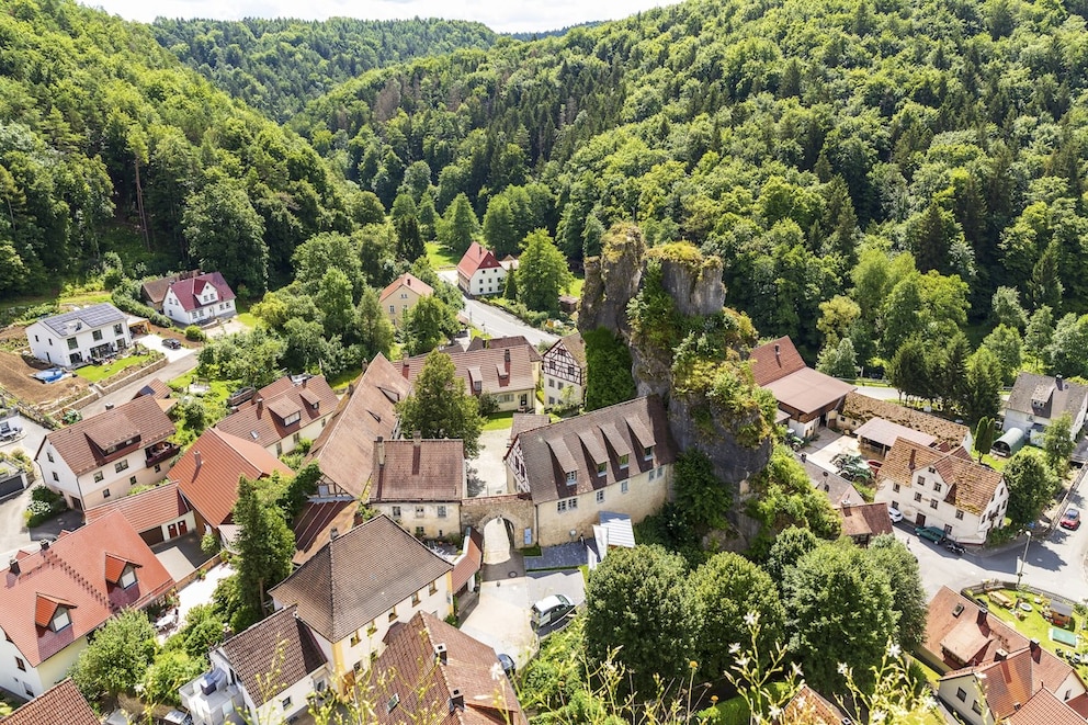 Aussicht vom Fahnenstein auf T&uuml;chersfeld