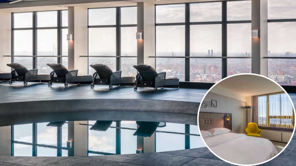 Zu zweit entspannen mit Panoramablick über die Stadt
