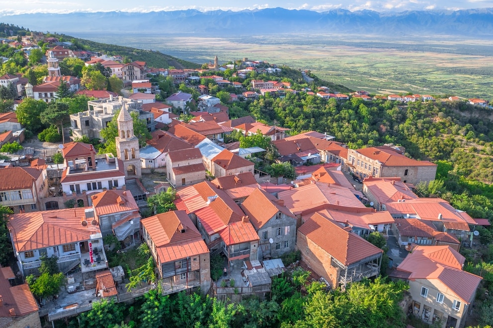 Die Stadt Sighnaghi in Kachetien