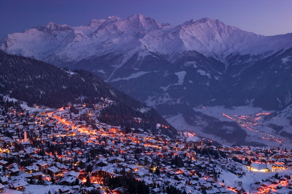 Abendstimmung im winterlichen Verbier