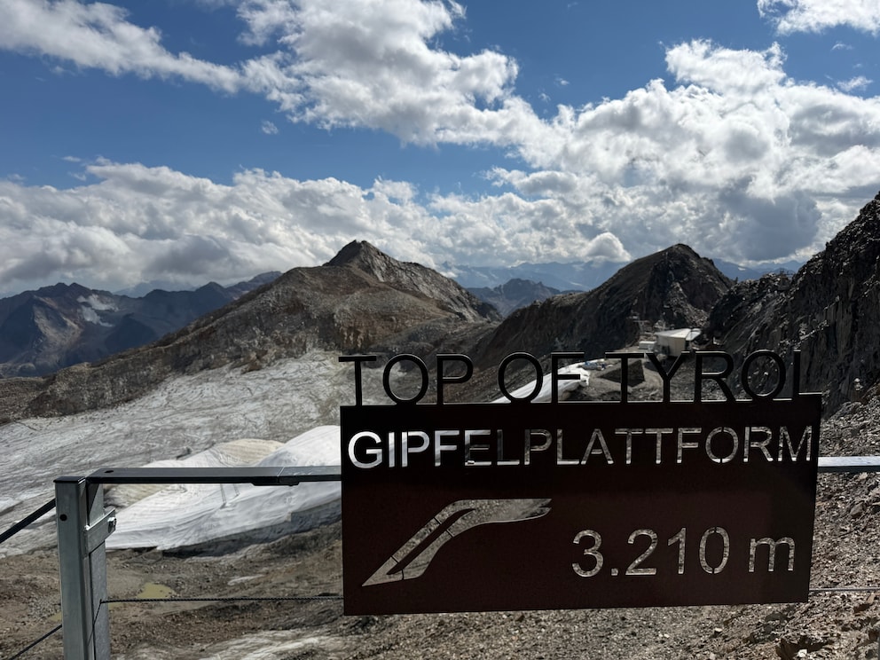 Top of Tyrol viewing platform is at 3,210 meters