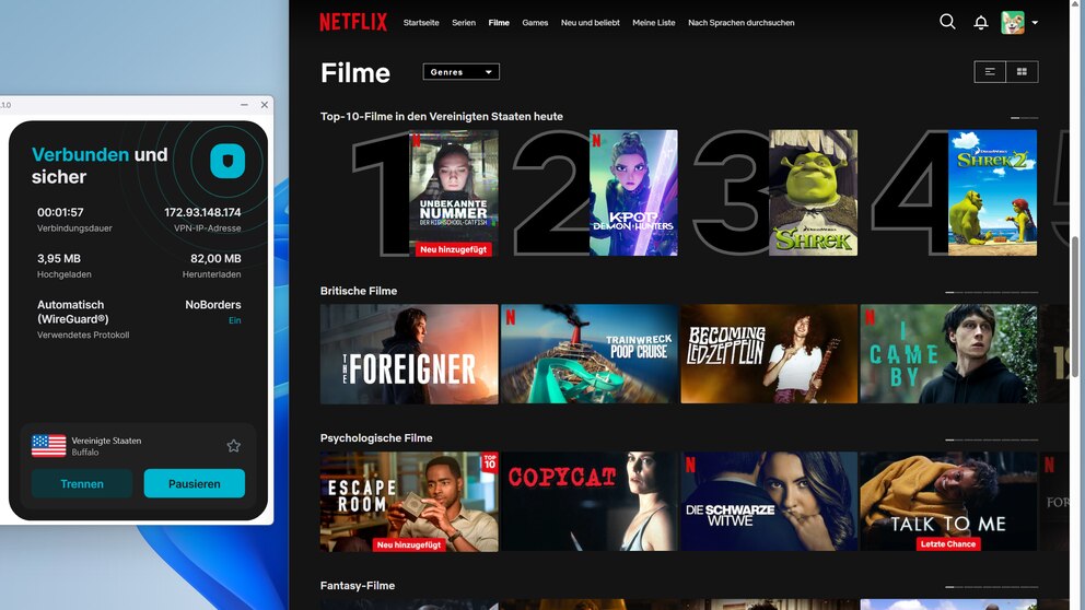 Was läuft eigentlich bei Netflix... in den USA? Die Entsperrfähigkeiten von Surfshark öffneten uns die Türen zu allen getesteten Streaming-Regionen von Netflix und weiteren Streamern.
